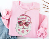 Faux Glitter Santa Sunglasses Sweatshirts - ALL COLORS - YOUTH & ADULT SIZES