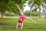 Red Gingham Ruffled Shorties w/Belted Bow