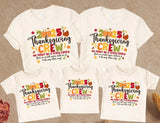 Thanksgiving Crew Family Bella Canvas Graphic Tees - ALL COLORS -TODDLER,  YOUTH & ADULT