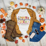 Thanksgiving Crew Family Bella Canvas Graphic Tees - ALL COLORS -TODDLER,  YOUTH & ADULT