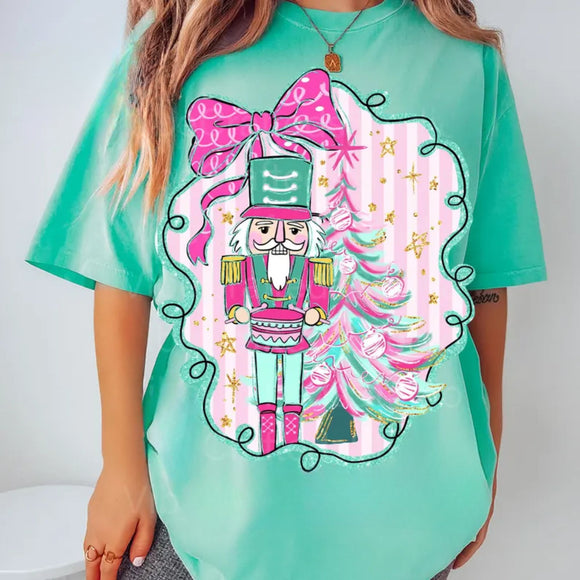 Nutcracker Frame Seafoam Comfort Colors Graphic Tees - YOUTH & ADULT