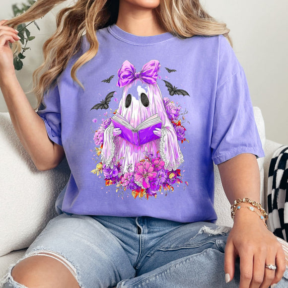 Reading Ghost Violet Comfort Colors Graphic Tees - YOUTH & ADULT