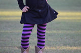 Purple & Black Stripe Jane Leggings