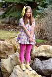 2024 Spring Magenta Ruffle Button Capris