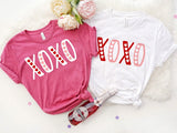XOXO Mini Hearts Bella Canvas Graphic Tees - BERRY OR WHITE - YOUTH & ADULT