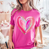 Watercolor Heart Bella Canvas Graphic Tees - YOUTH & ADULT