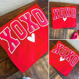 PUFF VINYL XOXO Red Sweatshirts - YOUTH & ADULT SIZES