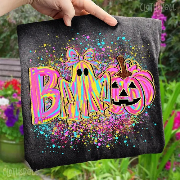 Splatter Boo Pepper Comfort Colors Graphic Tees - YOUTH & ADULT
