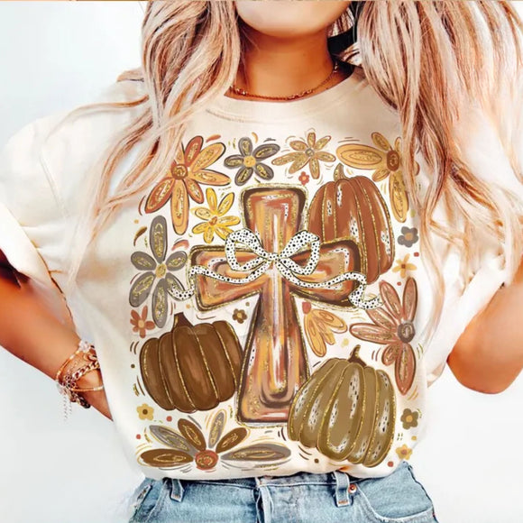 Fall Cross Bella Graphic Tees - YOUTH & ADULT  - ALL COLORS