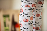 Jacks & Bats Halloween Ruffle Button Leggings
