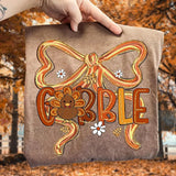 Gobble Bow Comfort Colors Graphic Tees - ALL COLORS - YOUTH & ADULT
