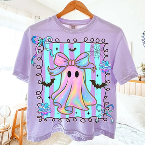 Iridescent Preppy Ghost Orchid Comfort Colors Graphic Tees - YOUTH & ADULT