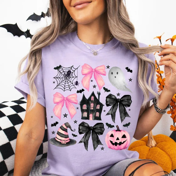Coquette Halloween Orchid Comfort Colors Graphic Tees - YOUTH & ADULT