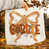 Gobble Bow Comfort Colors Graphic Tees - ALL COLORS - YOUTH & ADULT