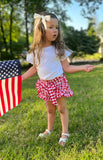 Red Gingham Ruffled Shorties w/Belted Bow