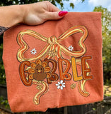 Gobble Bow Comfort Colors Graphic Tees - ALL COLORS - YOUTH & ADULT
