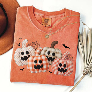 Faux Applique (DTF) Pumpkin Patch Yam Comfort Colors Graphic Tees - ADULTS
