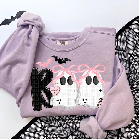 Boo Pumpkin Orchid Sweatshirt - YOUTH & ADULT