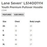 Key Heart Front & Back Lane Seven HOODIE Sweatshirts - YOUTH & ADULT SIZES