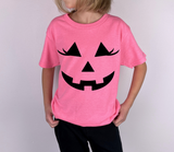 Pink Jack O Lantern Hot Pink Tee - YOUTH & ADULT SIZES