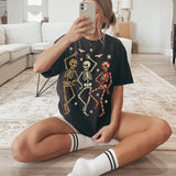 Muted Dancing Skeletons Black Comfort Colors Graphic Tees - YOUTH & ADULT