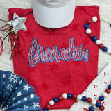 SEQUIN PATCH Firecracker T-Shirts - YOUTH & ADULT SIZES - ALL COLORS