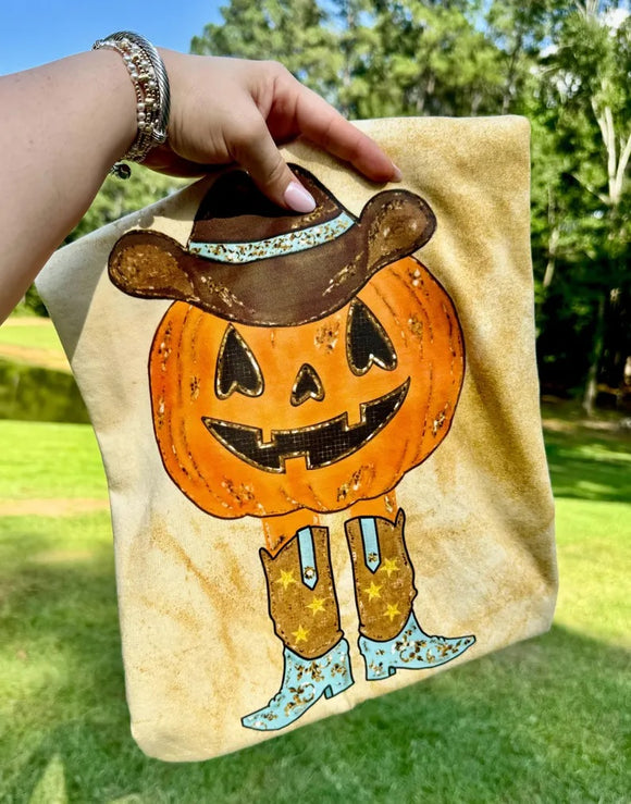 Howdy Pumpkin Colorblast Comfort Colors Graphic Tee - YOUTH & ADULT