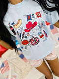 2025 Disco Collage Comfort Color Chambray T-Shirt - YOUTH & ADULT SIZES