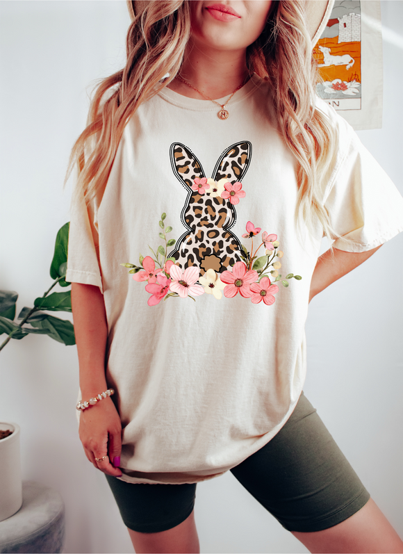 2024 Easter Graphic Tee - Leopard Bunny - Comfort Colors (Youth & Adult - all colors)