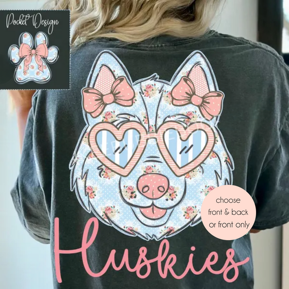 #15 Floral Mascot Spirit Wear Graphic Tees & Sweatshirts - YOUTH & ADULT
