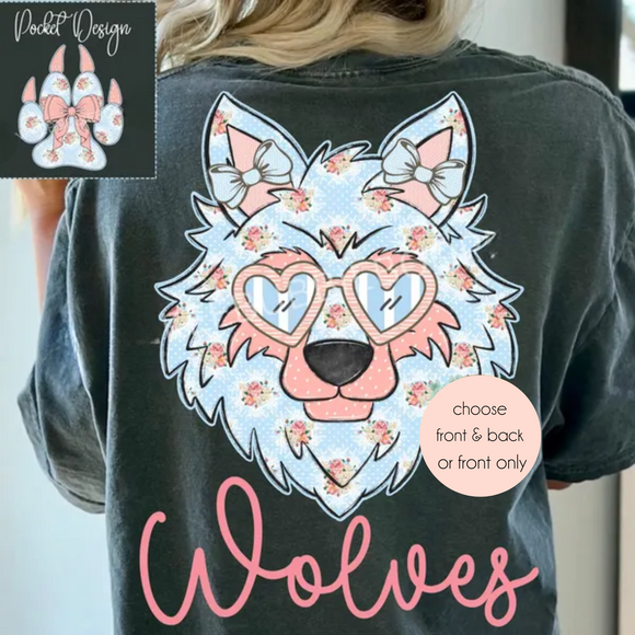 #18 Floral Mascot Spirit Wear Graphic Tees & Sweatshirts - YOUTH & ADULT