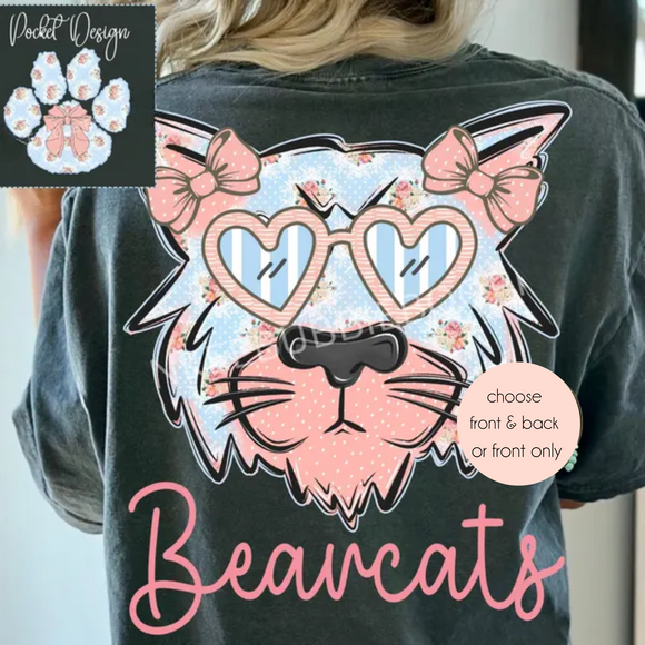 #40 Floral Mascot Spirit Wear Graphic Tees & Sweatshirts - YOUTH & ADULT