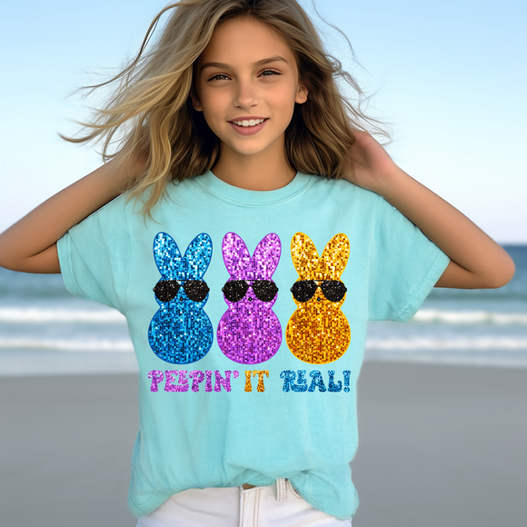 2024 Easter Graphic Tee - Peepin' It Real - Comfort Colors (Youth & Adult - all colors)