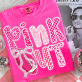 Pink Out Football Neon Pink Comfort Colors Graphic Tees - YOUTH & ADULT