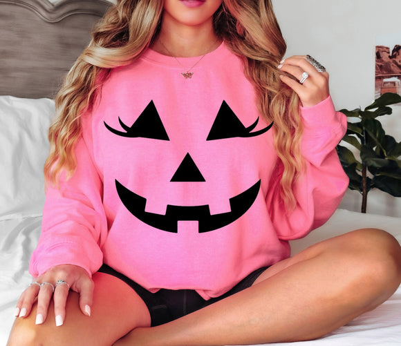 Pink Jack O Lantern Sweatshirts - YOUTH & ADULT SIZES