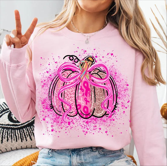 Awareness Pumpkin Pink Sweatshirts - YOUTH & ADULT SIZES