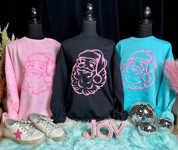 Custom Puff Santa Sweatshirts - ALL COLORS - YOUTH & ADULT SIZES
