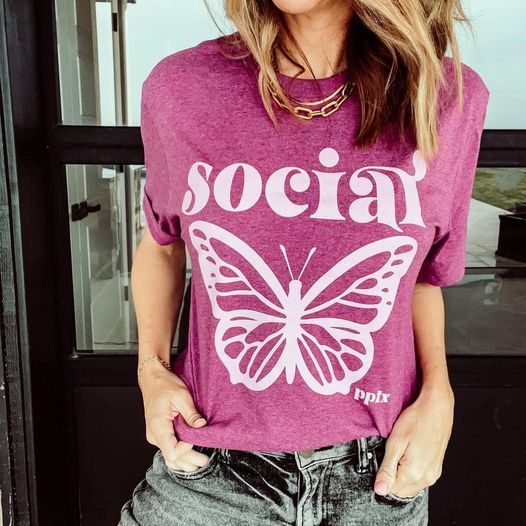 2024 Social Butterfly ADULT TEE - Screen Printed