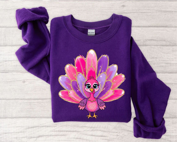 **THURS-TEE DEAL** Glamour Turkey Purple Sweatshirts - YOUTH & ADULT SIZES