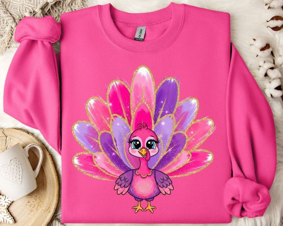 **THURS-TEE DEAL** Glamour Turkey Hot Pink Sweatshirts - YOUTH & ADULT SIZES