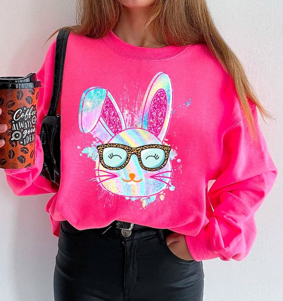 2024 Easter Graphic Tee - Watercolor Bunny Sweatshirt  (Youth & Adult)