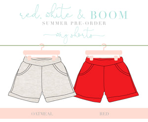 Red, White & BOOM Boys Way Shorts Pre-Order