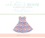 Red, White & BOOM Tiered Tunic Pre-Order (Bows & Hearts)