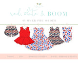 Red, White & BOOM Tiered Tunic Pre-Order (Bows & Hearts)